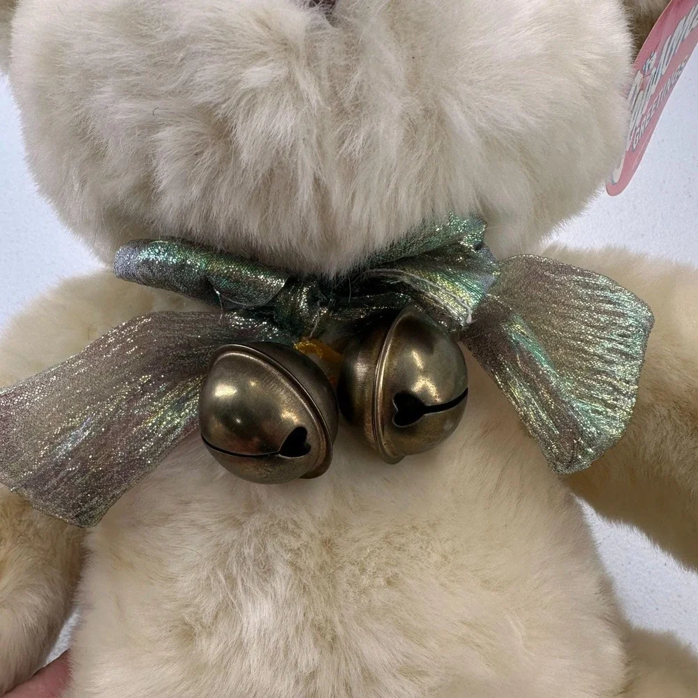 Seasons Greetings Teddy‎ Bear Jingle Bell Bow Plush 12